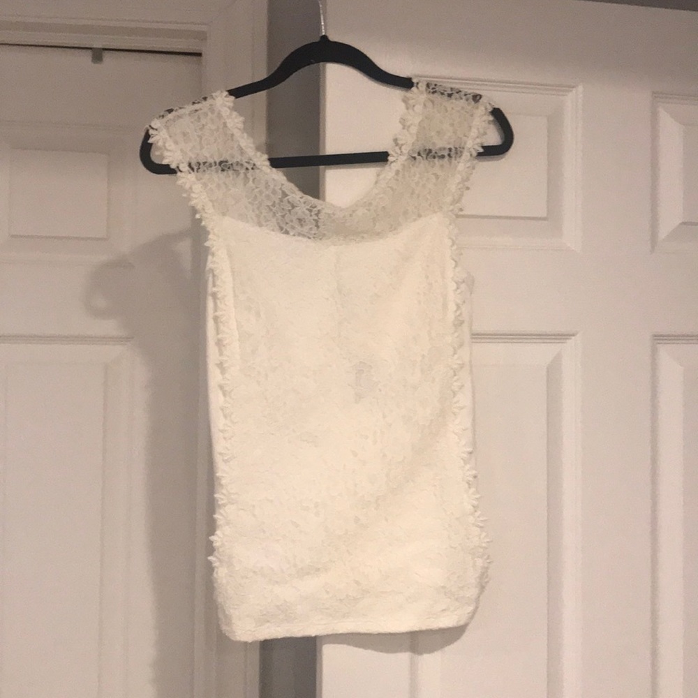 Cream lace top